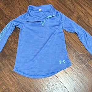 Under Armour Heathered Blue Quarter-Zip Top